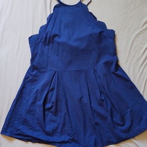 Scallop Neck Bib Dress